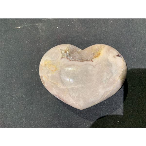 NEW AMETHYST HEART APPROX 2X4X2-1/2 