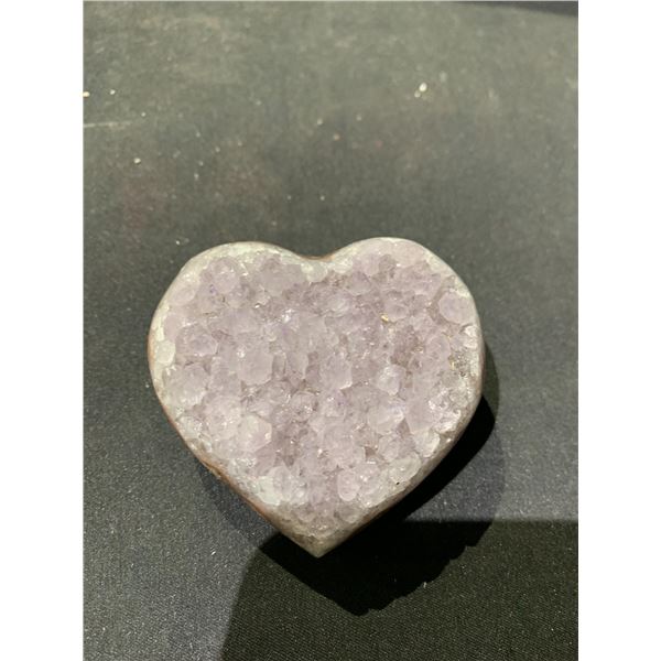 NEW AMETHYST HEART BRAZIL RETAIL $489.51 APPROX 1-1/2X2X2-1/2"