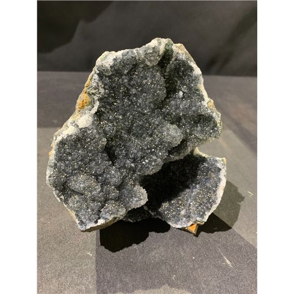 NEW GENUINE BLACK TOURMALINE GEODE (BRAZIL) RETAIL $1,498.51 APPROX 5X4X2 