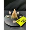 Image 2 : NEW ROSE QUARTZ ORGONITE PYRAMID LOVE GRID DISPLAY RETAIL $1,298.51 APPROX 4X7-1/2"