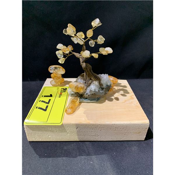 NEW CITRINE BONSAI TREE BRAZIL RETAIL $1,198.51 APPROX 6-1/2X5-1/2X7 