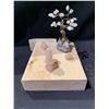 Image 2 : NEW ROSE QUARTZ BONSAI TREE DISPLAY BRAZIL RETAIL $1,198.51 APPROX 6X5-1/2X7" (1 STONE UNATTACHED)