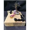 Image 2 : NEW BLACK TOURMALINE BONSAI TREE BRAZIL RETAIL $1,198.51 APPROX 6X5-1/2X7"