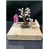 Image 3 : NEW AGATE/ROSE QUARTZ BONSAI TREE DISPLAY BRAZIL RETAIL $1,198.51 APPROX 6X5-1/2X6-1/2"