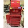 Image 1 : MOBILE SNAP-ON TOOLBOX WITH ASSORTED CONTENTS INCLUDING; WIRE STRIPPERS, RIVET TOOLS, MASTERCRAFT