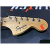 Image 3 : SQUIER STRAP BY FENDER ELECTRIC GUITAR- UNKNOWN SIGNATURES AND MISSING STRINGS