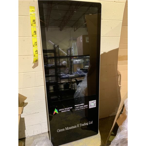 49" FLOOR STANDING ADVERTISING DISPLAY RUN BY ANDROID SOFTWARE MODEL #TYL-HGM490LA(N)04- NO