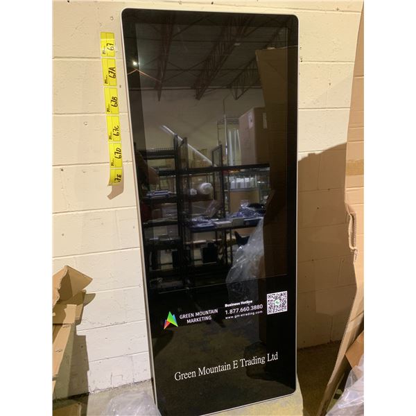 49" FLOOR STANDING ADVERTISING DISPLAY RUN BY ANDROID SOFTWARE MODEL #TYL-HGM490LA(N)04- NO