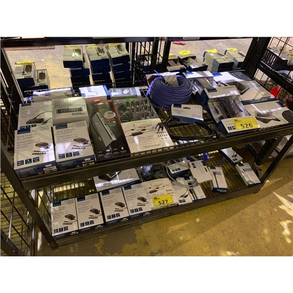 LOT OF INSIGNIA UNIVERSAL FLEXVIEW FOLIO, INSIGNIA ULTRABOOK CHARGER, INSIGNIA AC POWER CABLE AND