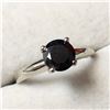 Image 1 : 14K WHITE GOLD BLACK DIAMOND (1.25CT) RING (SIZE 6) (WEIGHT 2.93G)