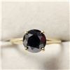 Image 1 : 10K YELLOW GOLD BLACK DIAMOND(2CT) RING (SIZE 5.5) (WEIGHT 1.91G)