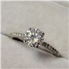 Image 2 : 10K WHITE GOLD MOISSANITE(1CT) MOISSANITE(0.16CT)  RING (SIZE 6.5) (WEIGHT 1.37G)