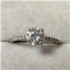 Image 3 : 10K WHITE GOLD MOISSANITE(1CT) MOISSANITE(0.16CT)  RING (SIZE 6.5) (WEIGHT 1.37G)