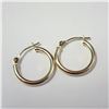 Image 2 : 14K YELLOW GOLD 0.67G SMALL HOOP  EARRINGS