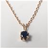 Image 1 : SILVER SAPPHIRE 1CT WITH 28"  NECKLACE