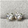 Image 1 : 14K YELLOW GOLD CUBIC ZIRCONIA  EARRINGS