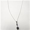 Image 2 : SILVER GARNET 16"  NECKLACE