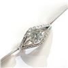 Image 2 : 10K WHITE GOLD DIAMOND (1.05CT) & 26 SIDE MOISSANITES(0.22CT)  RING (SIZE 6) (WEIGHT 4.22G)