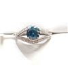 Image 1 : 10K WHITE GOLD BLUE DIAMOND(1.01CT) 26 SIDE DIAMONDS(0.22CT)  RING (SIZE 6) (WEIGHT 4.31G)