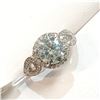 Image 2 : 14K WHITE GOLD MOISSANITE (1.85CT) 56 SIDE DIAMONDS(0.6CT)  RING (SIZE 7) (WEIGHT 3.47G)