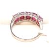 Image 2 : 14K WHITE GOLD NATURAL RUBY(3.5CT)  RING (SIZE 6.5)(WEIGHT 2.58G)