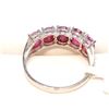 Image 2 : 14K WHITE GOLD NATURAL RUBY(3.5CT)  RING (SIZE 6.5)(WEIGHT 2.58G)