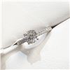 Image 2 : 10K WHITE GOLD MOISSANITE)(1.2CT) 20 SIDE MOISSANITE(0.2CT) RING (SIZE 5) (WEIGHT 2.87G)