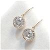 Image 2 : 10K YELLOW GOLD LASER CUT MOISSANITE (5CT)  EARRINGS (WEIGHT 1.31G)