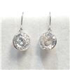 Image 1 : 10K WHITE GOLD LASER CUT MOISSANITE (5CT)  EARRINGS  (WEIGHT 1.28G)