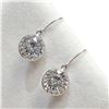 Image 2 : 10K WHITE GOLD LASER CUT MOISSANITE (5CT)  EARRINGS  (WEIGHT 1.28G)