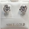 Image 1 : 10K WHITE GOLD MOISSANITE (2CT) EARRINGS  (WEIGHT 0.63G)