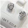 Image 2 : 10K WHITE GOLD MOISSANITE (2CT) EARRINGS  (WEIGHT 0.63G)