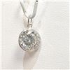 Image 1 : 10K WHITE GOLD LASER CUT MOISSANITE(2.5CT)  PEND