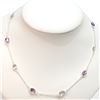 Image 1 : SILVER GENUINE GEMSTONES(10CT) CUSTOM CRAFTED  NECKLACE