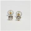 Image 1 : 14K YELLOW GOLD CUBIC ZIRCONIA  EARRINGS