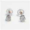 Image 1 : 14K WHITE GOLD CUBIC ZIRCONIA  EARRINGS