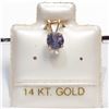 Image 1 : 14K YELLOW GOLD IOLITE  PENDANT