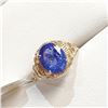 Image 2 : 10K YELLOW GOLD TANZANITE(3.5CT) RING (SIZE 5.5) (WEIGHT 3.19G)