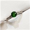 Image 2 : 14K WHITE GOLD CHROME DIOPSIDE(0.9CT) DIAMONDS (0.1CT) RING (SIZE 6.5)