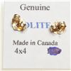 Image 2 : 10K YELLOW GOLD IOLITE  EARRINGS