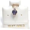 Image 1 : 10K YELLOW GOLD IOLITE  PENDANT