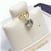 Image 2 : 14K YELLOW GOLD BLUE TOPAZ(0.28CT)  PENDANT