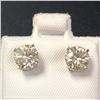 Image 1 : 14K WHITE GOLD MOISSANITE(1.42CT)  EARRINGS (WEIGHT 1G)