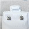 Image 1 : 14K WHITE GOLD DIAMOND (0.34CT)  EARRINGS (WEIGHT 0.47G)