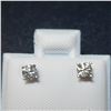 Image 1 : 14K WHITE GOLD DIAMOND (0.3CT)  EARRINGS (WEIGHT 0.51G)