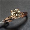 Image 2 : 10K ROSE GOLD DIAMOND (1.05CT-FANCY LIGHT BROWN)  RING (~SIZE 6) (~WEIGHT 2.07G)