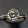 Image 1 : 10K YELLOW GOLD WHITE MOISSANITE (2.42CT)  RING (~SIZE 6.25) (~WEIGHT 2.29G)