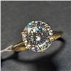 Image 2 : 10K YELLOW GOLD WHITE MOISSANITE (2.42CT)  RING (~SIZE 6.25) (~WEIGHT 2.29G)