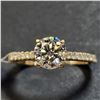 Image 1 : 10K YELLOW GOLD MOISSANITE(1.4CT) MOISSANITE (0.3CT)  RING (~SIZE 5.75) (~WEIGHT 2.26G)