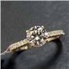 Image 2 : 10K YELLOW GOLD MOISSANITE(1.4CT) MOISSANITE (0.3CT)  RING (~SIZE 5.75) (~WEIGHT 2.26G)